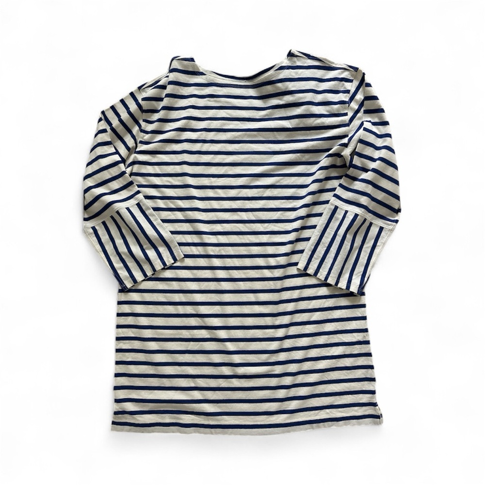 Everlane Navy and White Striped Long Sleeve Dress, new without tags - Picture 3 of 7